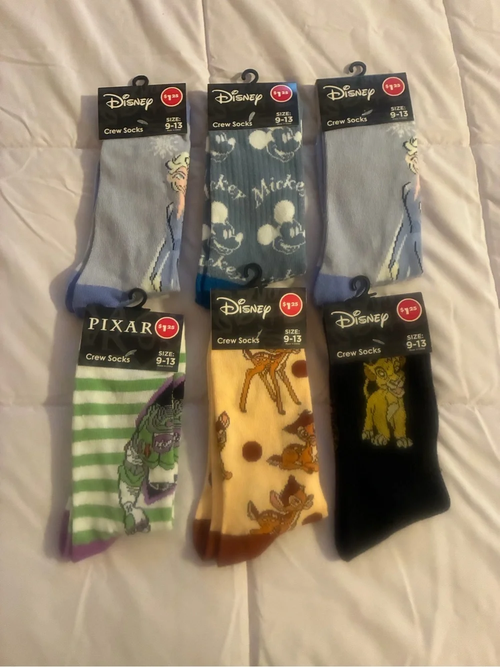 Disney Character Crew Socks (6)